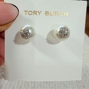 Tory Burch MOONDANCE PEARL AND PAVÉ STUD EARRINGS  - New 2025-2026
